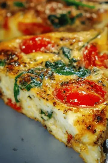 Spinach, Tomato & Cheese Frittata