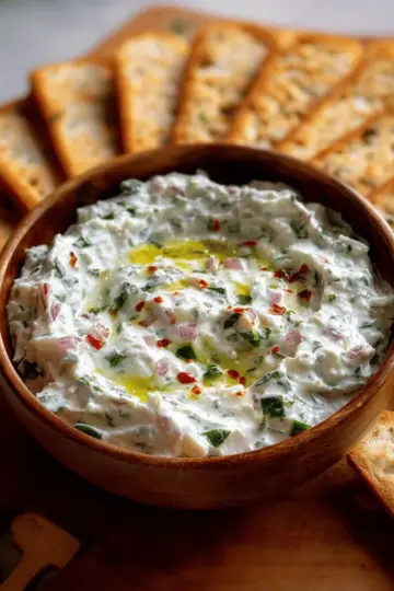 Jalapeno Tzatziki Dip with Feta Cheese