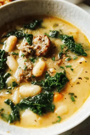 Sausage, Kale, and White Bean Soup