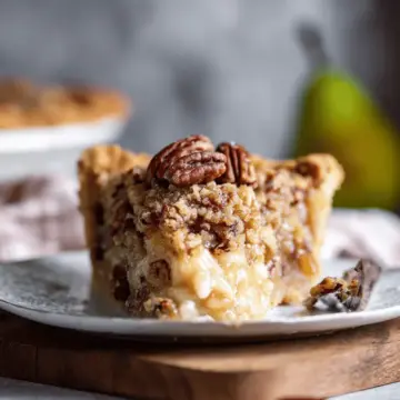 Fresh Pecan Pear Crumble Pie