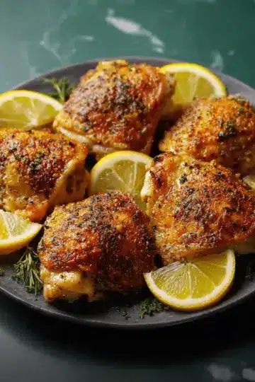 Lemon and Garlic Baked Chicken Thighs
