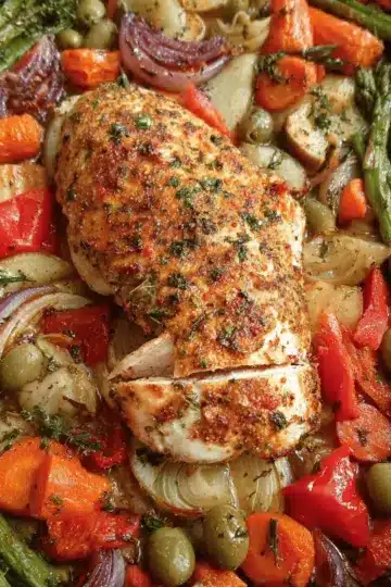 Baked Chicken Breasts and Vegetables