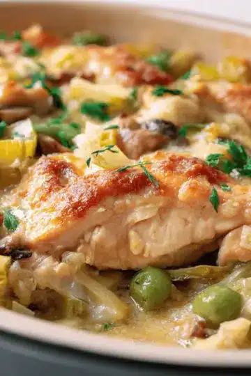 Chicken and leek casserole