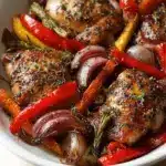 Balsamic Chicken Thighs with Roasted Vegetables