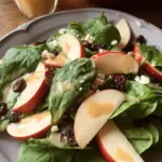 Apple Spinach Salad with Honey Mustard Dressing