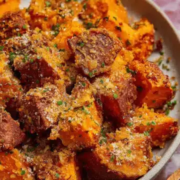 Crispy Parmesan Sweet Potatoes