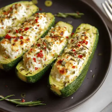 Feta Cheese Stuffed Zucchini