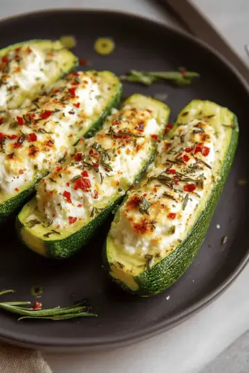Feta Cheese Stuffed Zucchini