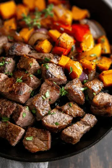 Steak and Sweet Potato Skillet