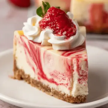 Strawberry Swirl Cheesecake