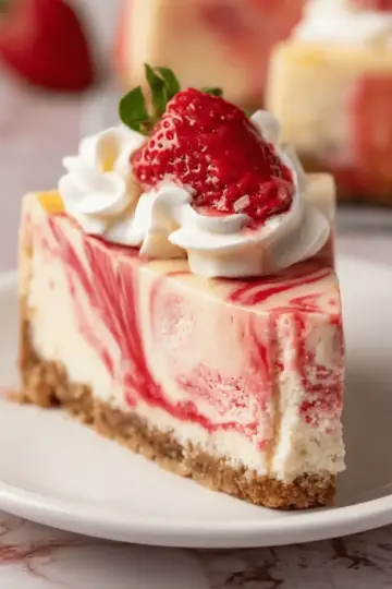 Strawberry Swirl Cheesecake