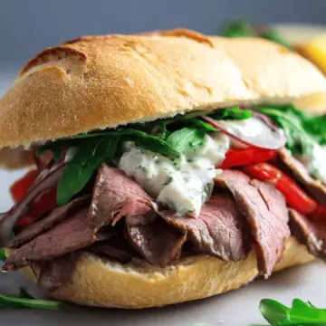Roast Beef Sandwich with Herb Horseradish Sauce