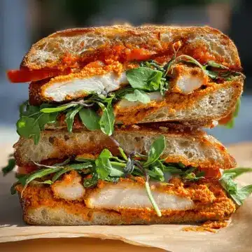 Crunchy Chicken Romesco Sandwich