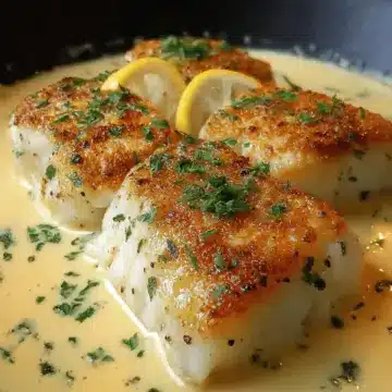Baked Cod in Coconut Lemon Cream Sauce