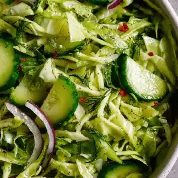 Green Cabbage Cucumber Salad