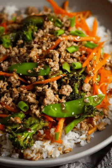 Ground Turkey Teriyaki Stir Fry