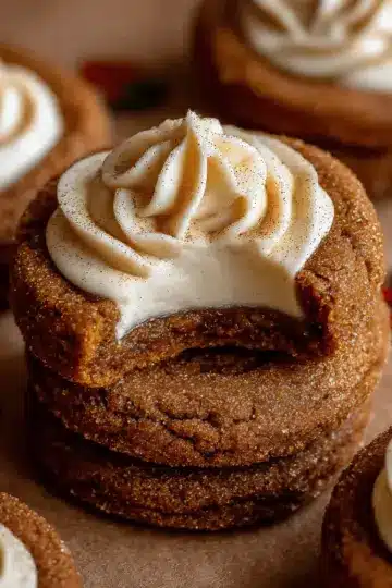 Gingerbread Cheesecake Cookies