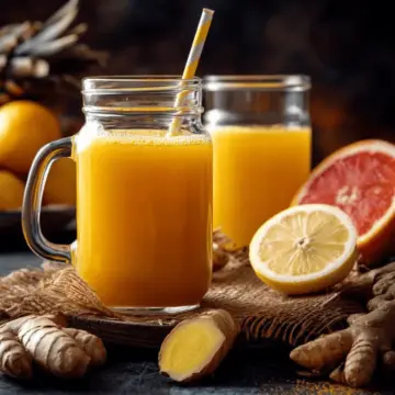 A Healthy Ginger, Lemon & Turmeric Shot recipe