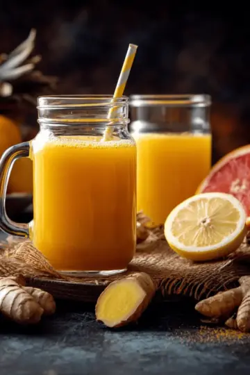 A Healthy Ginger, Lemon & Turmeric Shot recipe