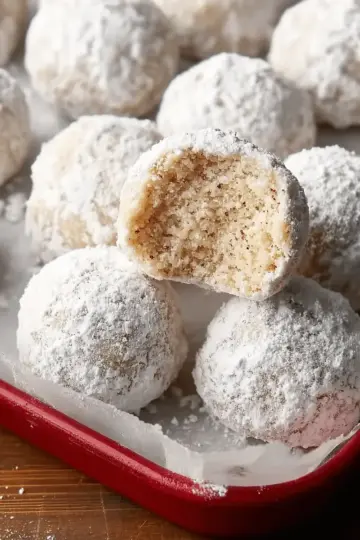Pinterest Facebook Email Share Snowball Cookies
