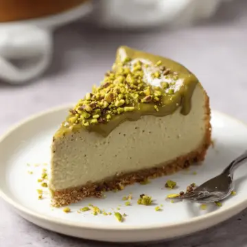 Pistachio Cheesecake With Pistachio Topping