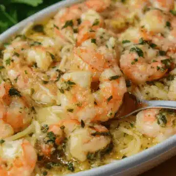 Shrimp Scampi Pasta Bake