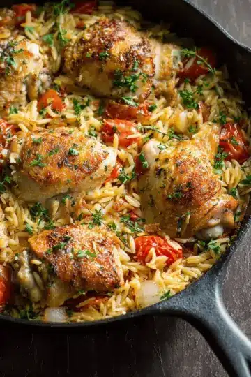 One Pot Chicken and Orzo