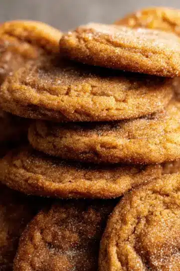 Chewy Pumpkin Snickerdoodle Cookies