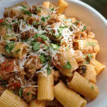 CREAMY SAUSAGE RIGATONI