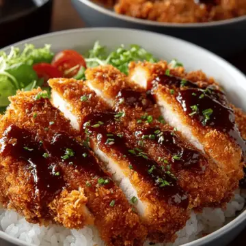Japanese Katsu Bowls with Tonkatsu Sauce
