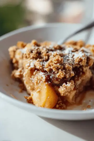 Healthy Breakfast Apple Crumble
