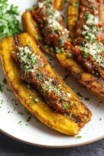 Stuffed Baked Plantains