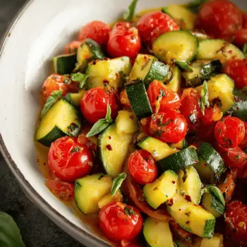 Sautéed Zucchini and Cherry Tomatoes