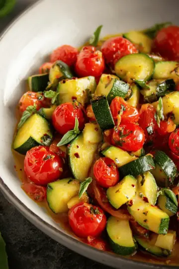 Sautéed Zucchini and Cherry Tomatoes