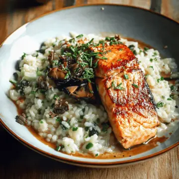 Japanese Style Risotto with Seared Salmon