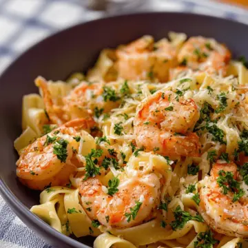 Knoblauch-Butter-Shrimp Pasta