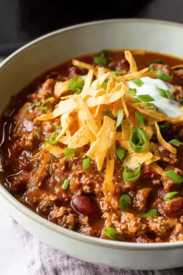 Slow Cooker Beef and Bean Chili