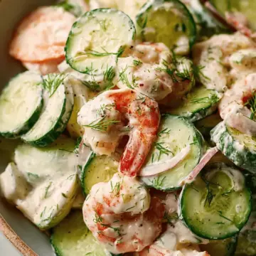 Creamy Cucumber Shrimp Salad