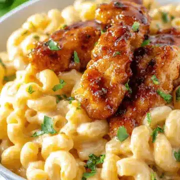 Copycat Applebee’s Honey Pepper Chicken Mac and Cheese