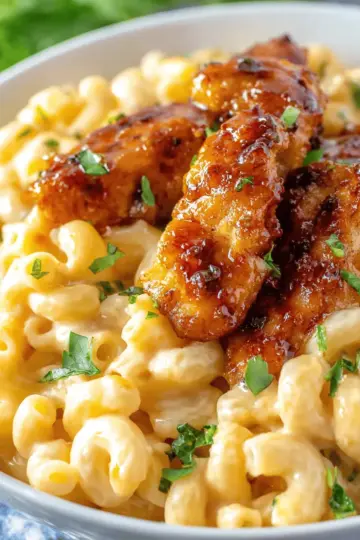Copycat Applebee’s Honey Pepper Chicken Mac and Cheese