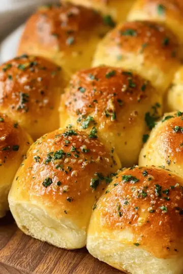Easy Garlic Butter Dinner Rolls