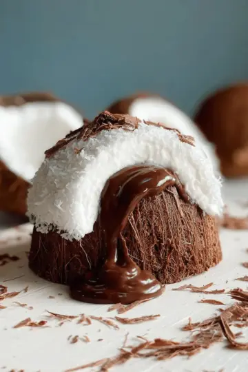 Coconut Dome with Chocolate Spread