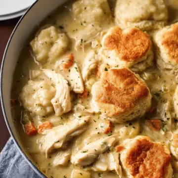 Easy Chicken and Dumplings with Biscuits