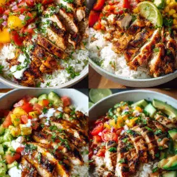 Summer Grilled Chicken and Rice Bowl