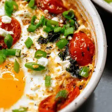 Mediterranean Baked Feta Eggs Recipe