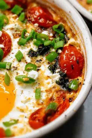 Mediterranean Baked Feta Eggs Recipe