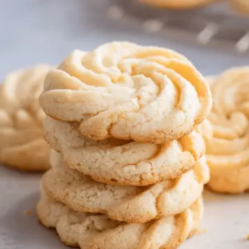 3 Ingredient Butter Cookies (No Eggs)