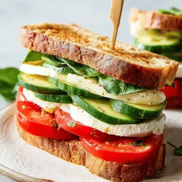 Cucumber Caprese Sandwich