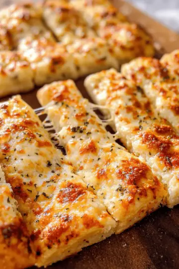 Homemade Cheesy Breadsticks