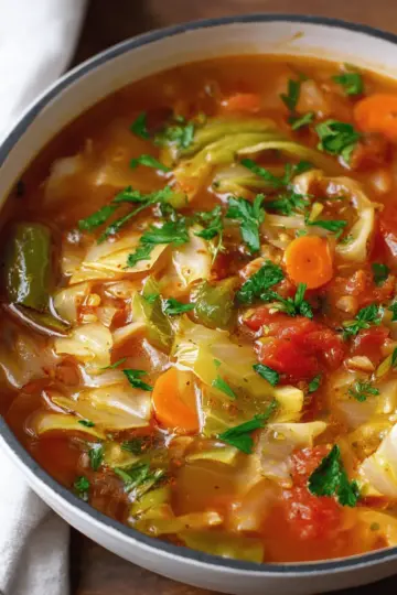 Vegetable Cabbage Soup (Vegan + Healthy)